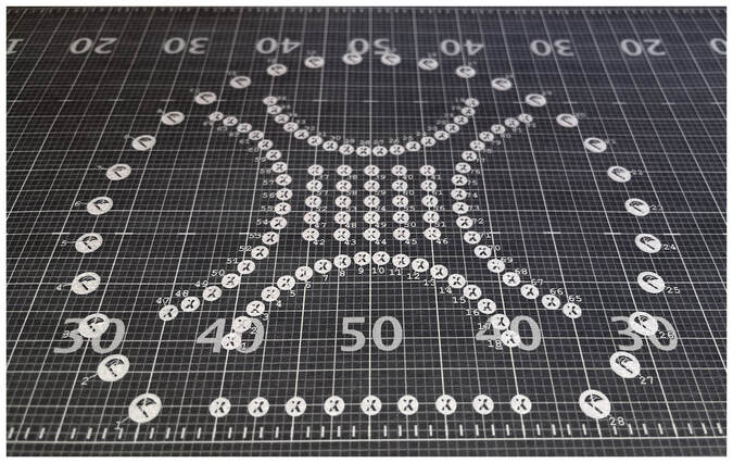 Picture of a custom drill design chart by Nikk Pilato